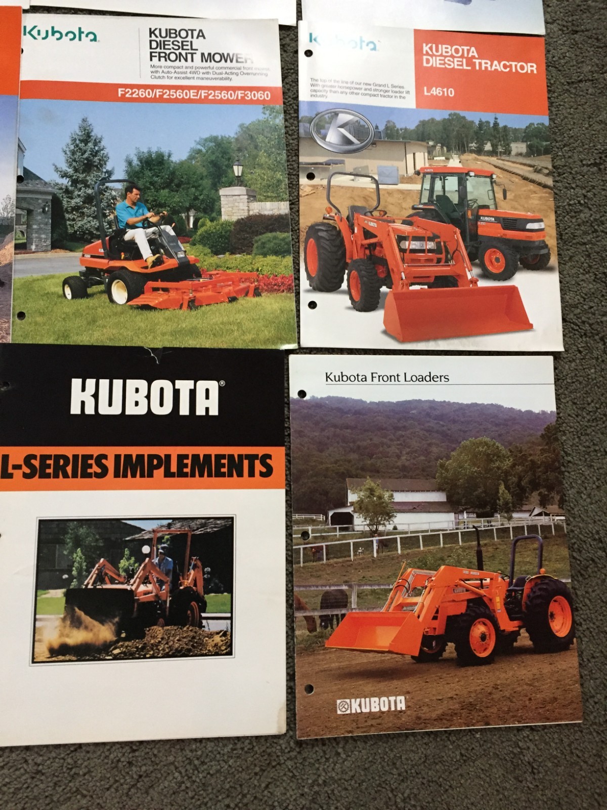 MASSIVE Lot of 44 Kubota tractor and equipment brochures Literature advertizing