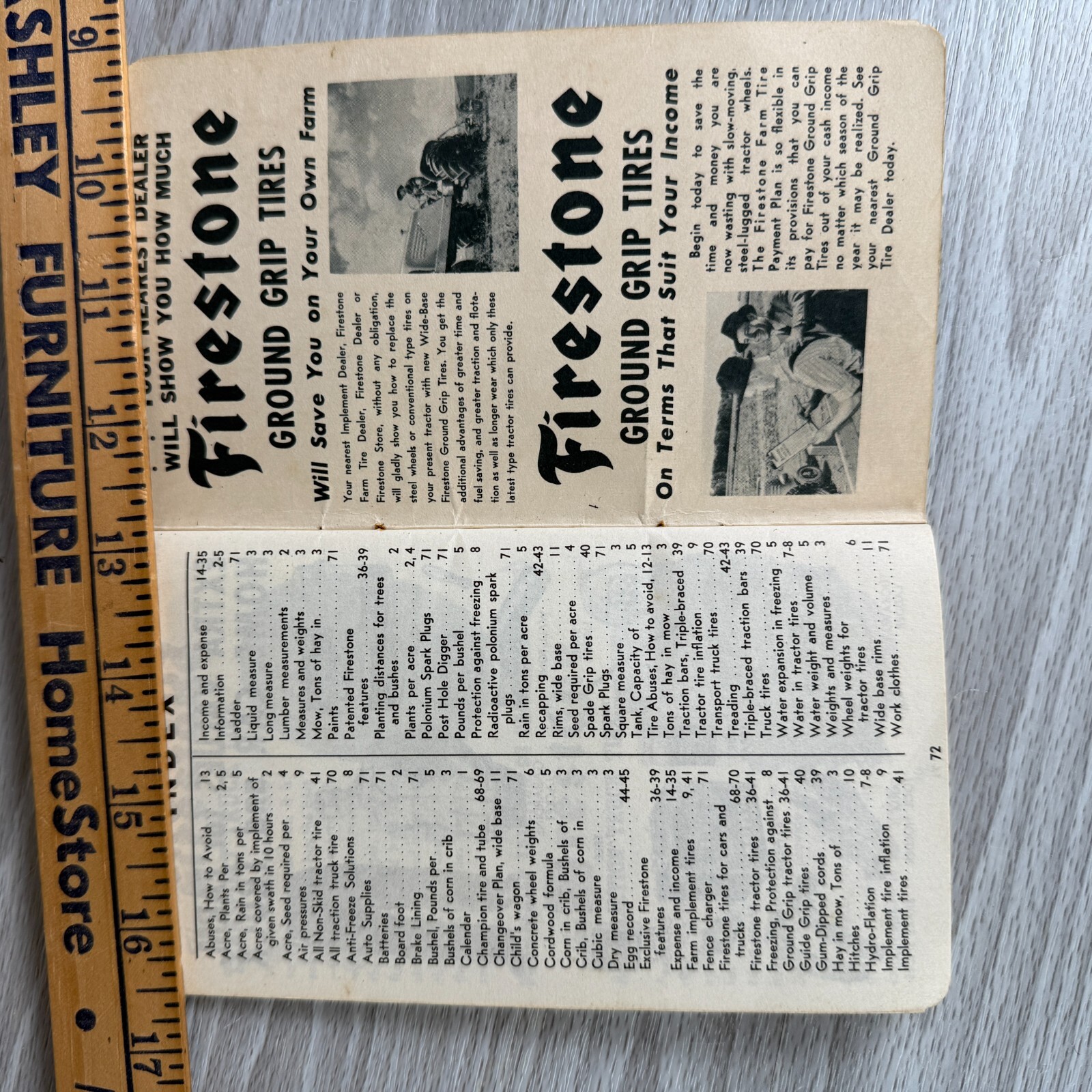Vtg Notebook 1946 Firestone Farm Guide Book Income Expense Records USED WRITING