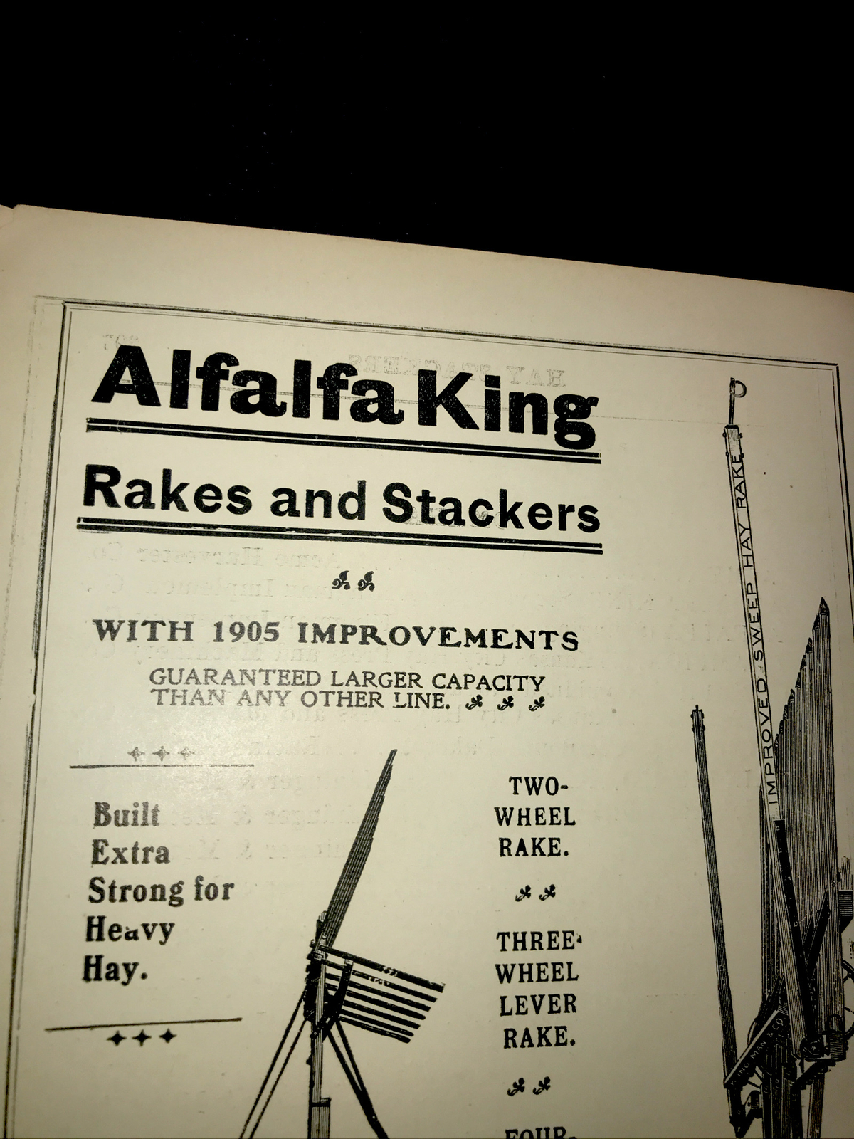 1905 Kingman Plow Co Alfalfa King Farm Advertising – Peoria – Illinois