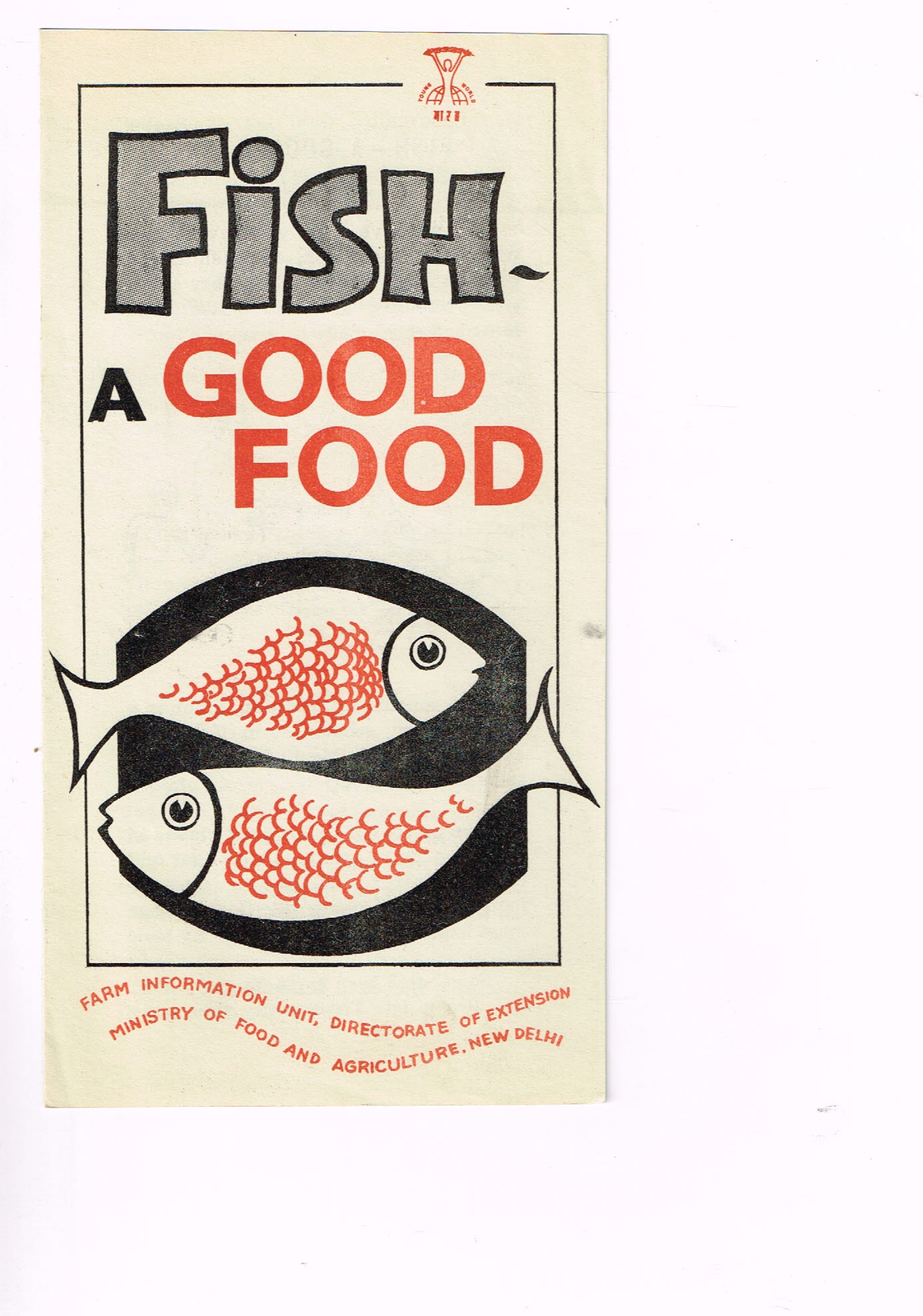 Vintage 1960s Farm Brochure New Delhi India FISH A God Food