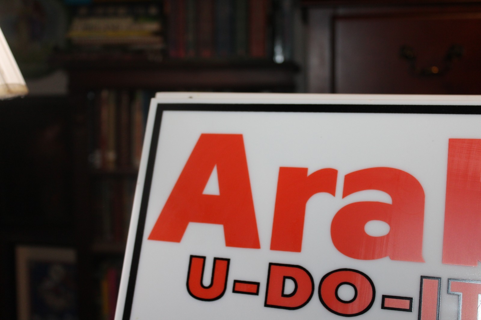 Vintage Arab U-Do-It Termite Pest Control Sign Light Cover Store Display