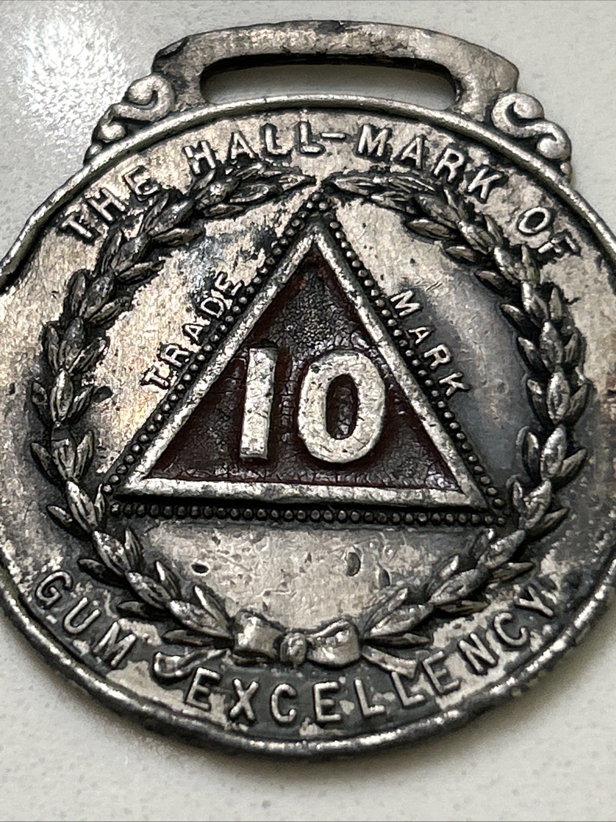 Common Sense Gum Company Advertising Pocket Watch Fob 10 Hallmark Excellency