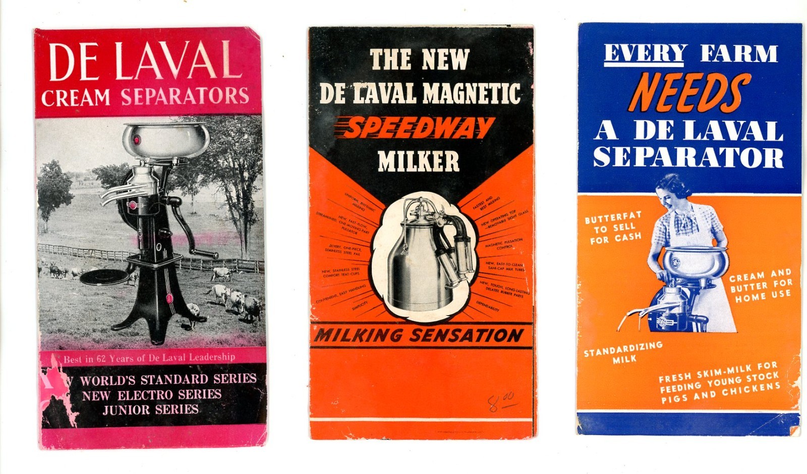 De Laval Separator Company Brochure Lot Milker Cream Cows Farming Dairy 1940s