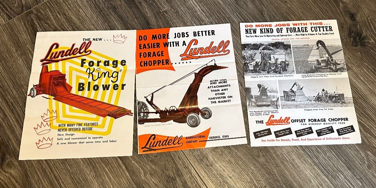 Vintage Lundell Farm Equipment Brochures
