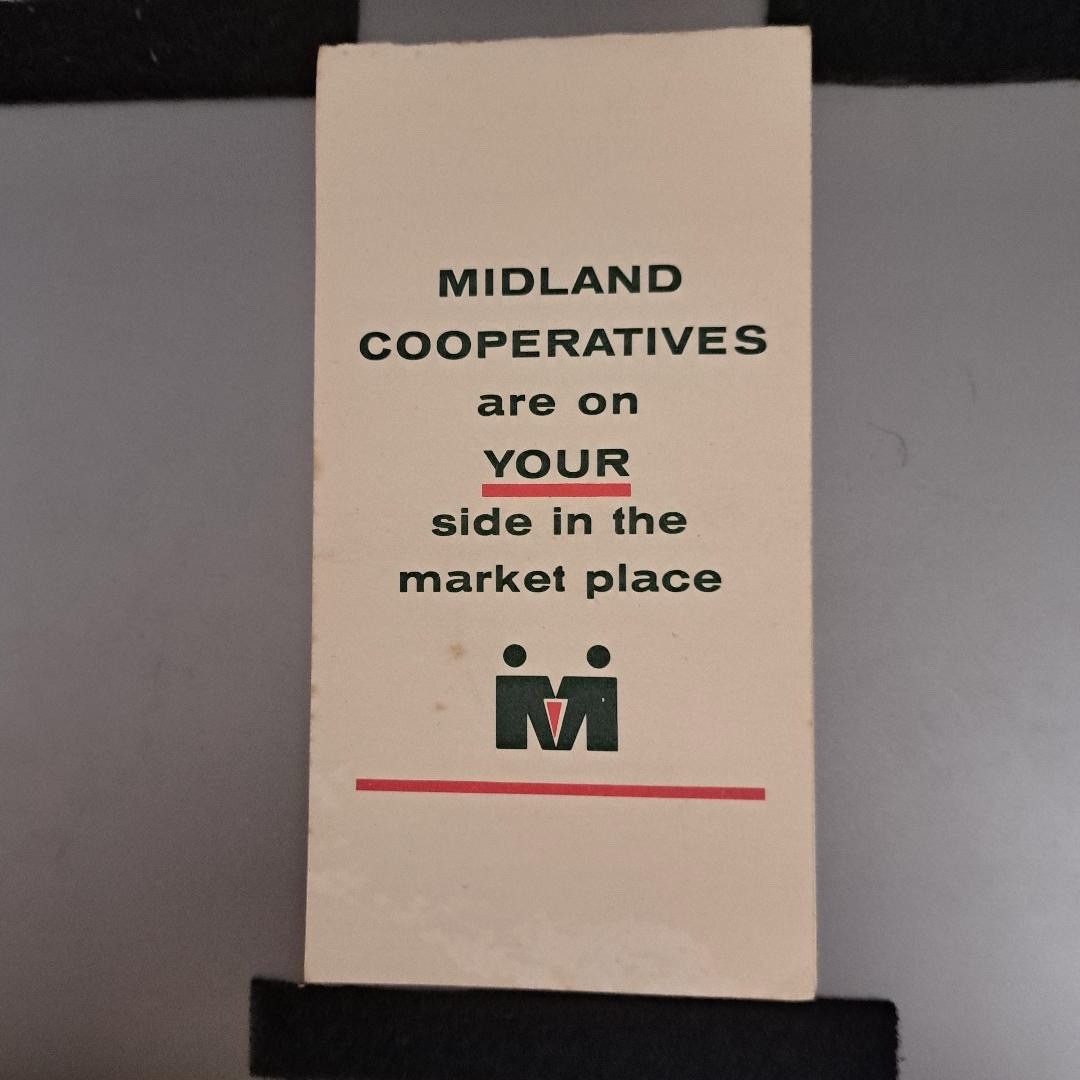 Vintage Midland Cooperative Advertising Memo Book Pocket Note Pad