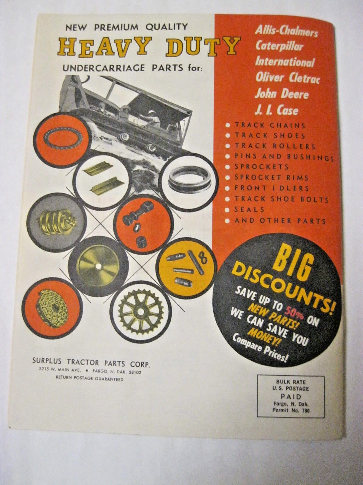 1974 Tractor Parts Discount Catalog