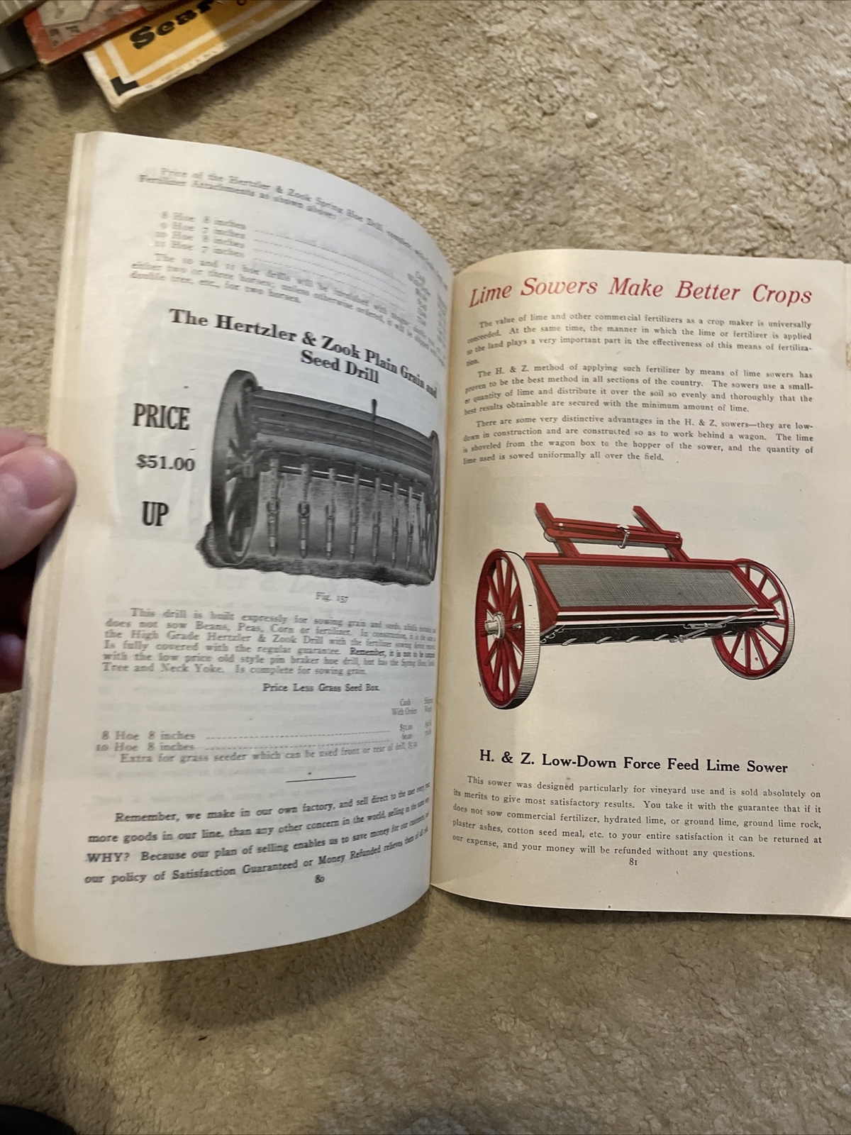 Vintage Hertzler & Zook Machinery And Farm Implement Catalog 1918 Catalog No.11