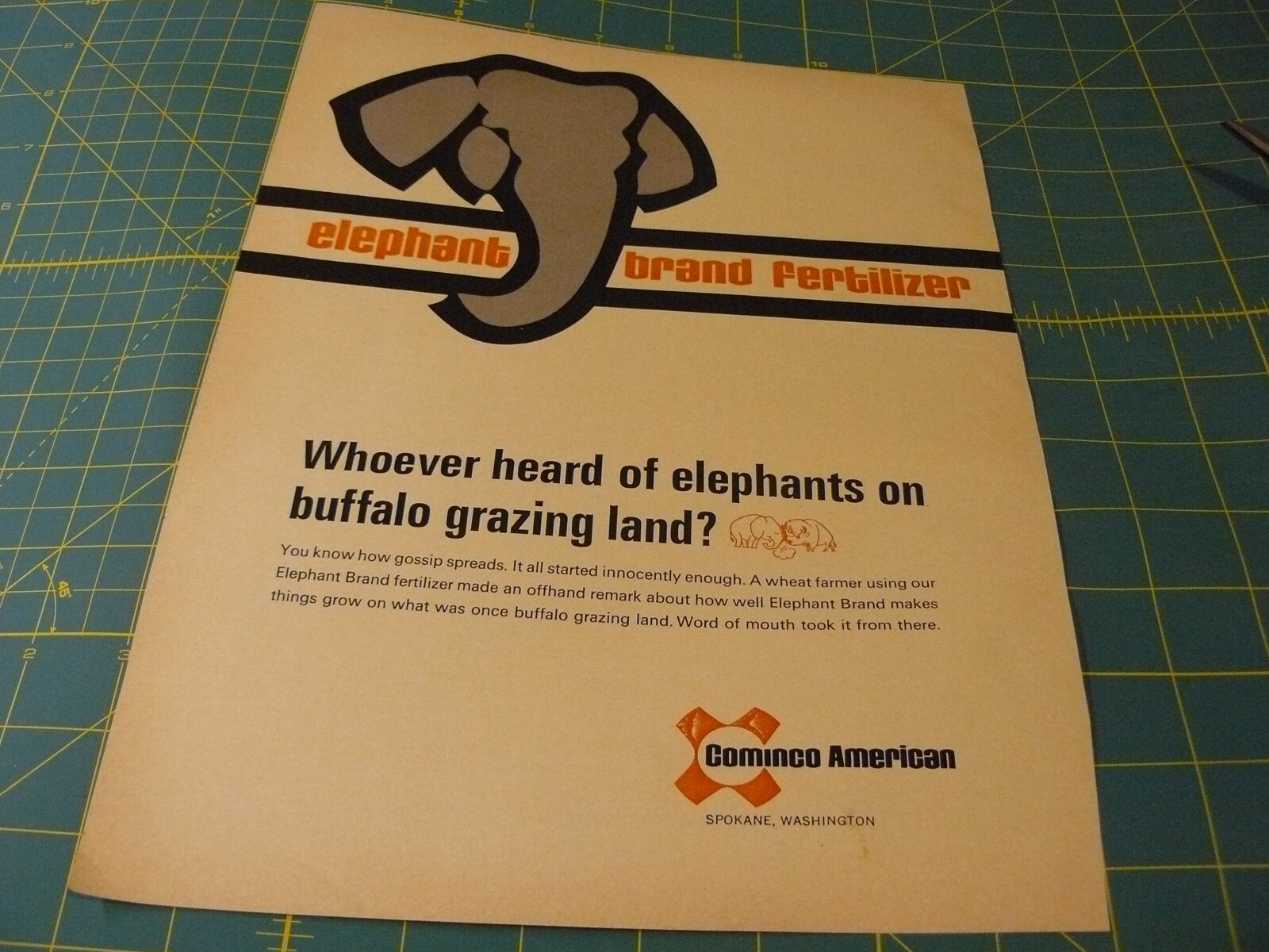 The FARM QUARTERLY-AD-SPRING 1968 -ELEPHANT BRAND FERTILIZER / Spokane, WA