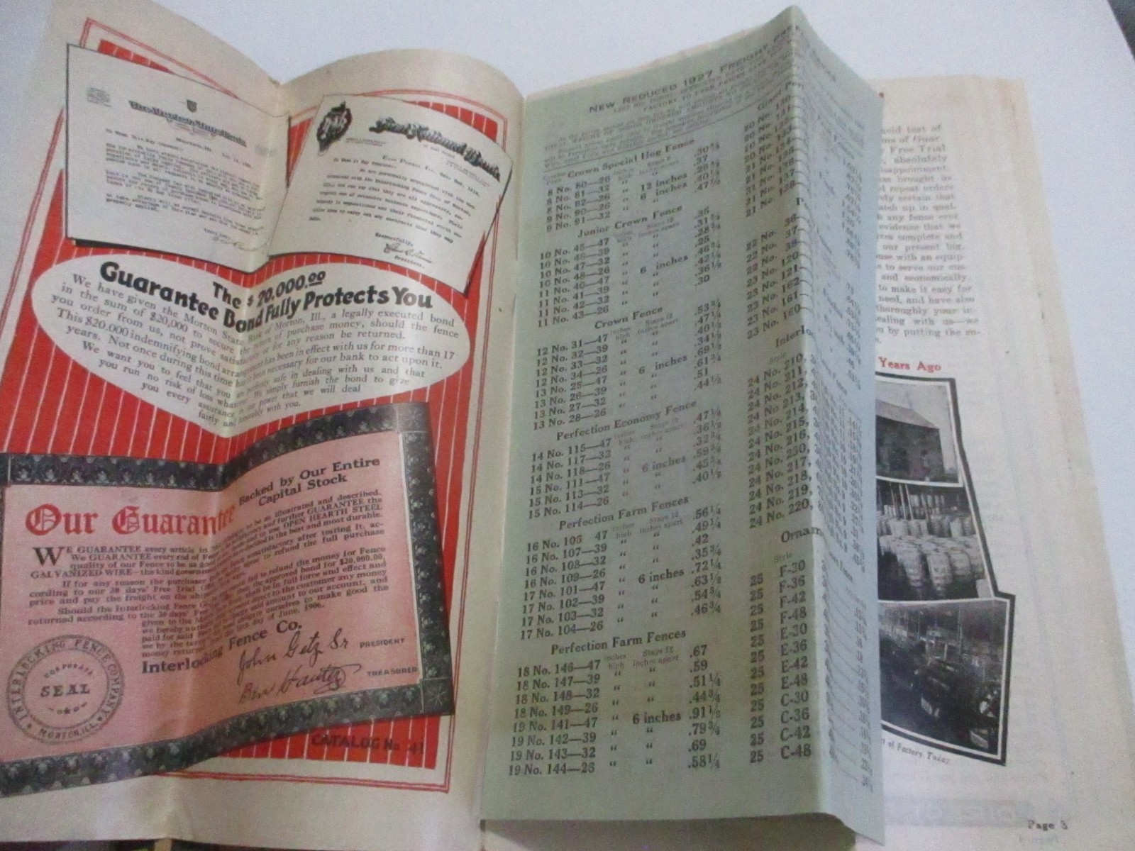 1927 Interlocking Fence Company Farmland Fence Catalog Brochure
