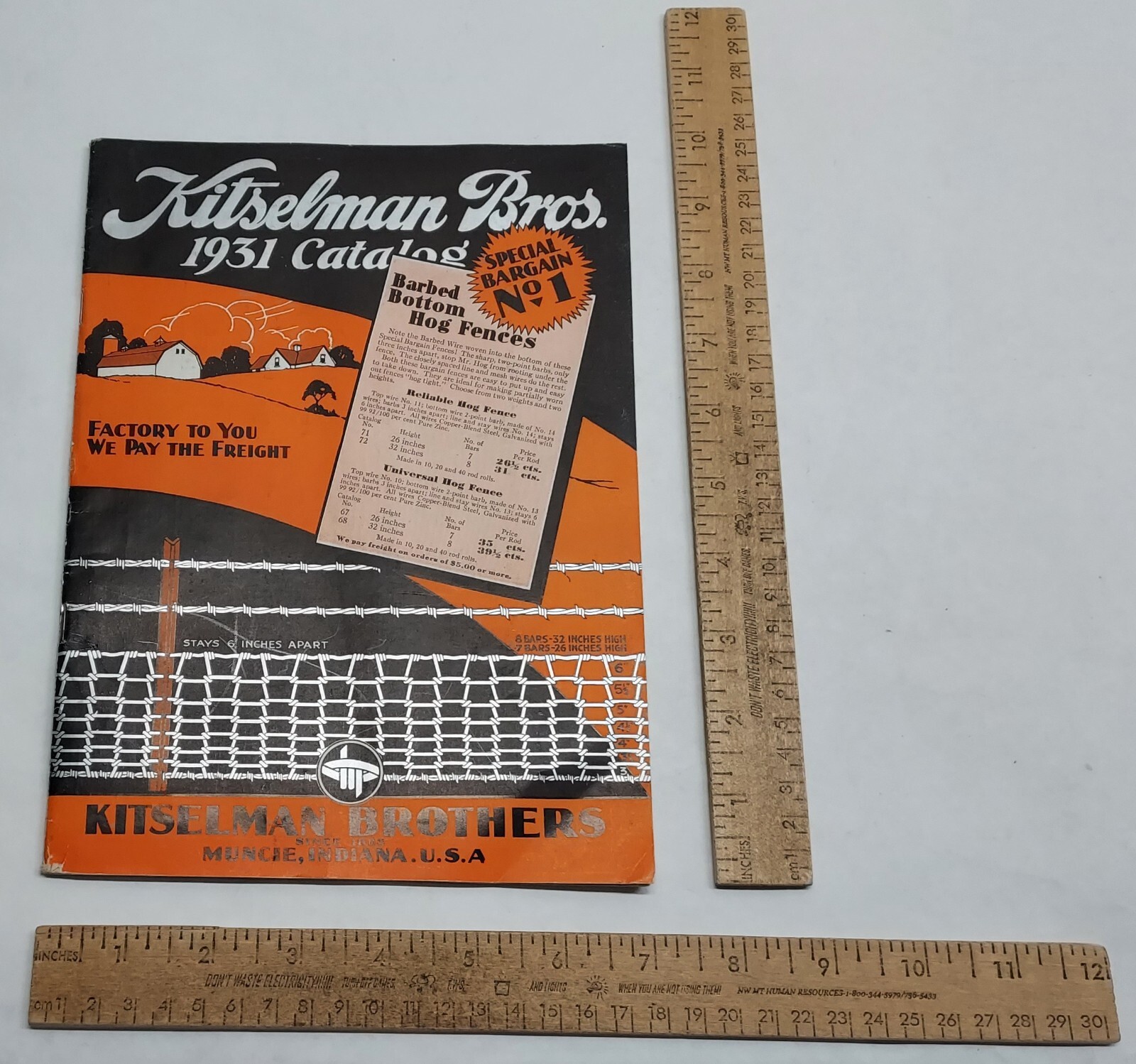 1931 – CATALOG – KITSELMAN BROS. – Fencing / Wire – listing #7378