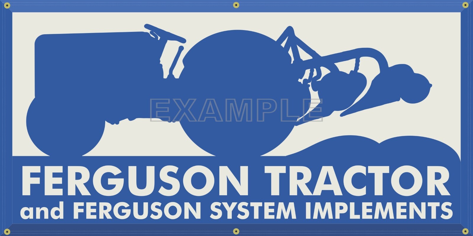 FERGUSON TRACTOR SYSTEM IMPLEMENTS FARM OLD SIGN REMAKE BANNER SIZE OPTIONS