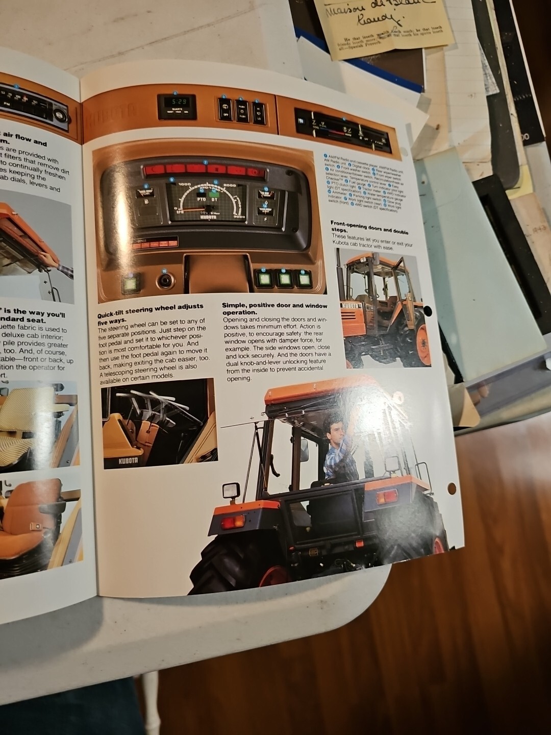 Vintage 1985 Kubota Cab For Tractors Dealer Sales Brochure