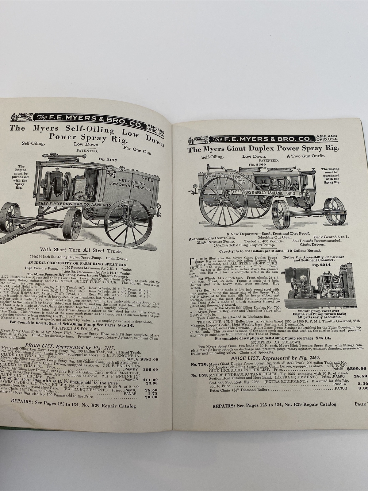 1931 Myers Power Spray Pumps PS.31 Catalog Lehigh Valley Supply Allentown Pa