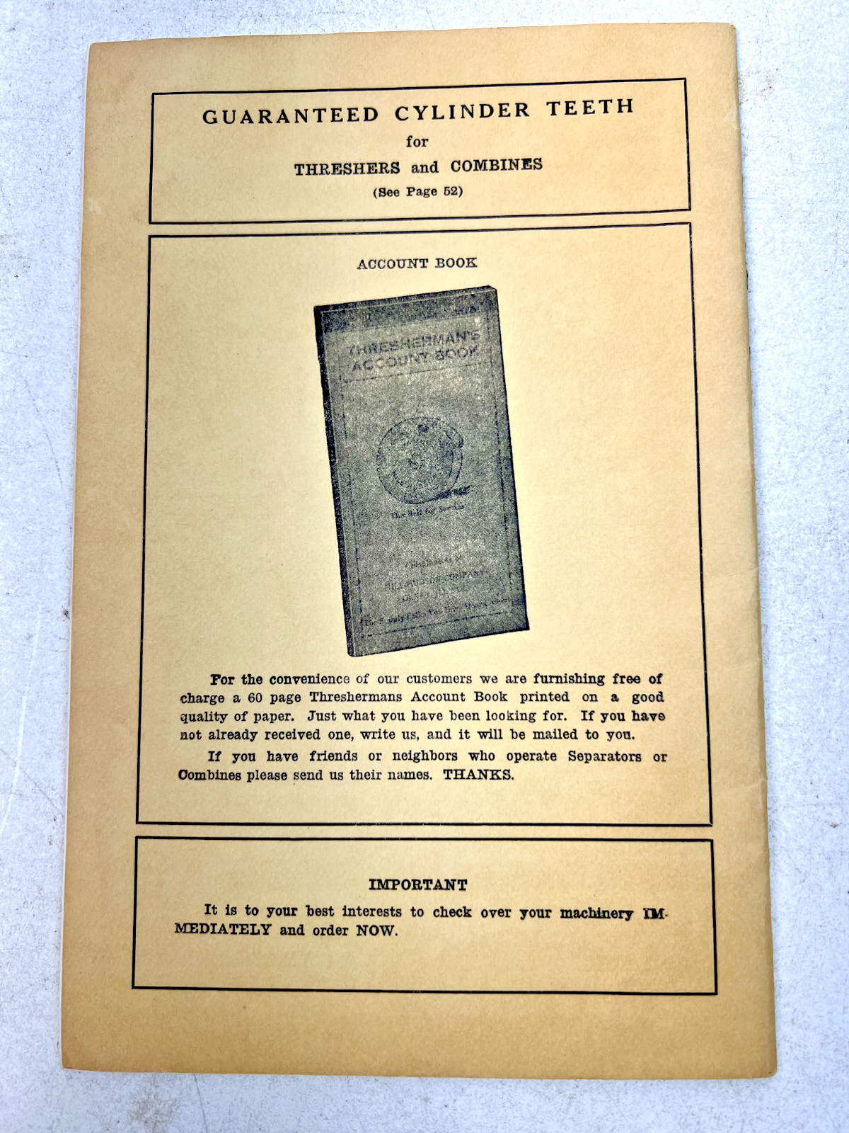 VTG 1938 & 1939 Thresher & Mill Supply Catalogue – Hudson-Hill & Co. – Olney, IL
