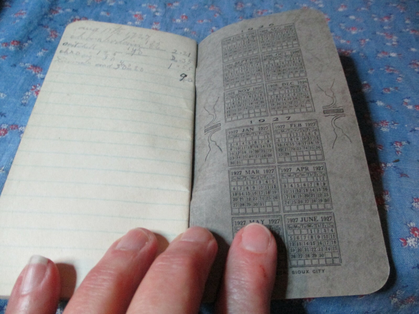 Pocket Notebook 1926-27 Peirce & Garmet Stock Yarads Sioux City Iowa
