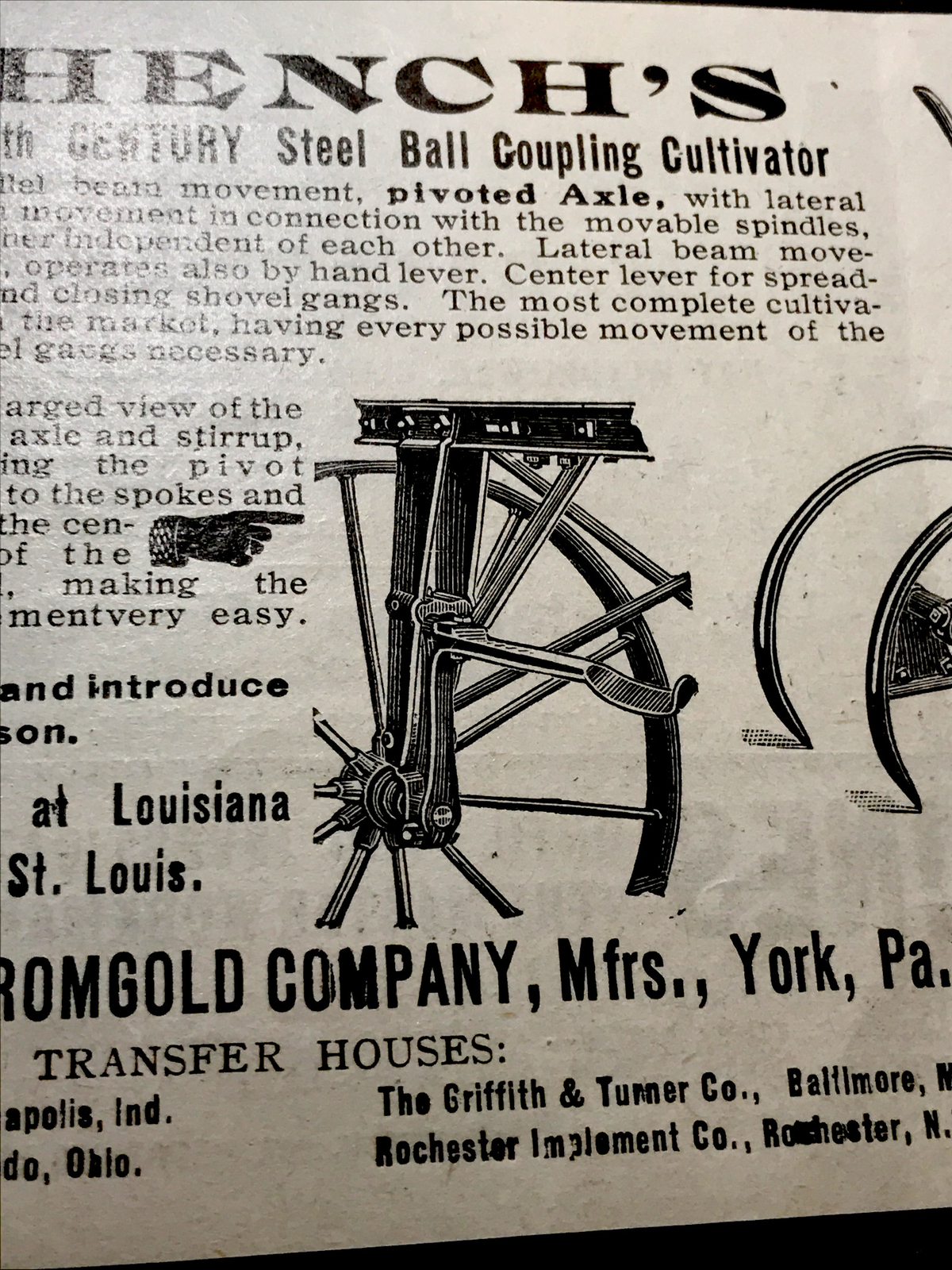 1907 Hench & Dromgold Farm Advertising – York – Pennsylvania