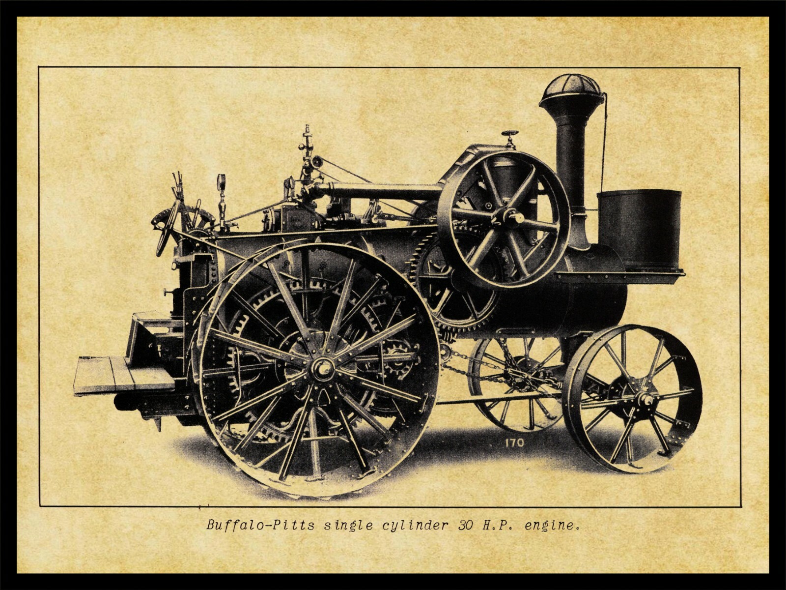 Buffalo Pitts Single Cylinder Traction Engine NEW Metal Sign: Buffalo, New York