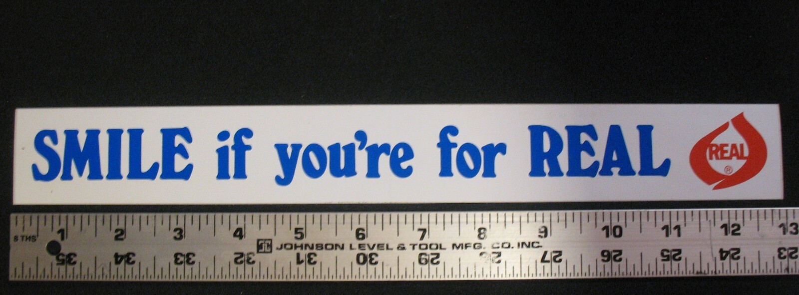 New Old Stock Smile if You&rsquo;re For Real Bumper Sticker Circa 1980s