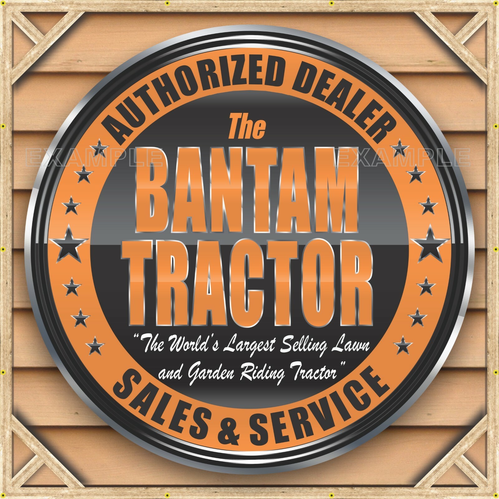 BANTAM LAWN GARDEN TRACTORS DEALER STYLE SIGN BANNER MURAL MED L XL XXL SIZES