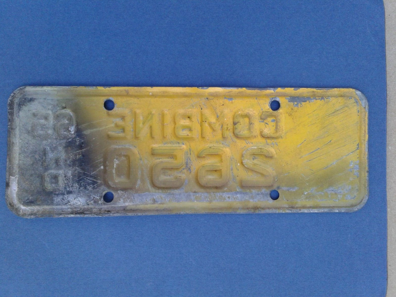 Collectible agriculture N.D. Combine 1965 tag.