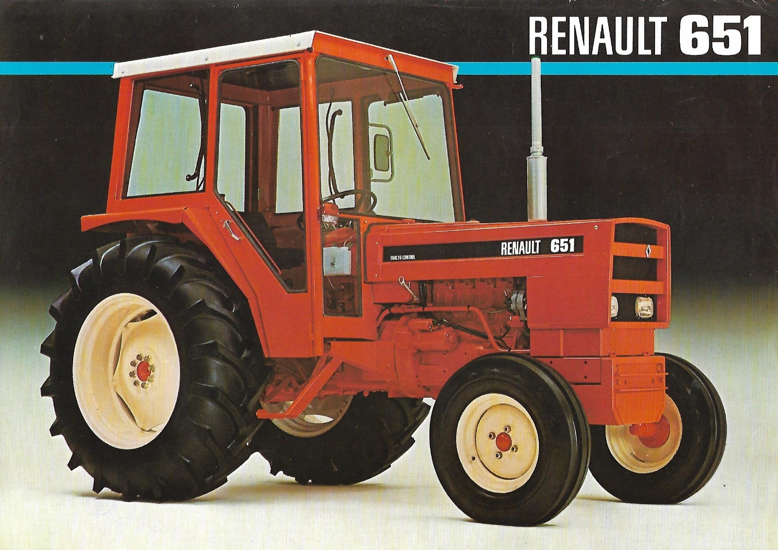 Farm Tractor Data Sheet – Renault – 651 – c1977 – Brochure (F9343)