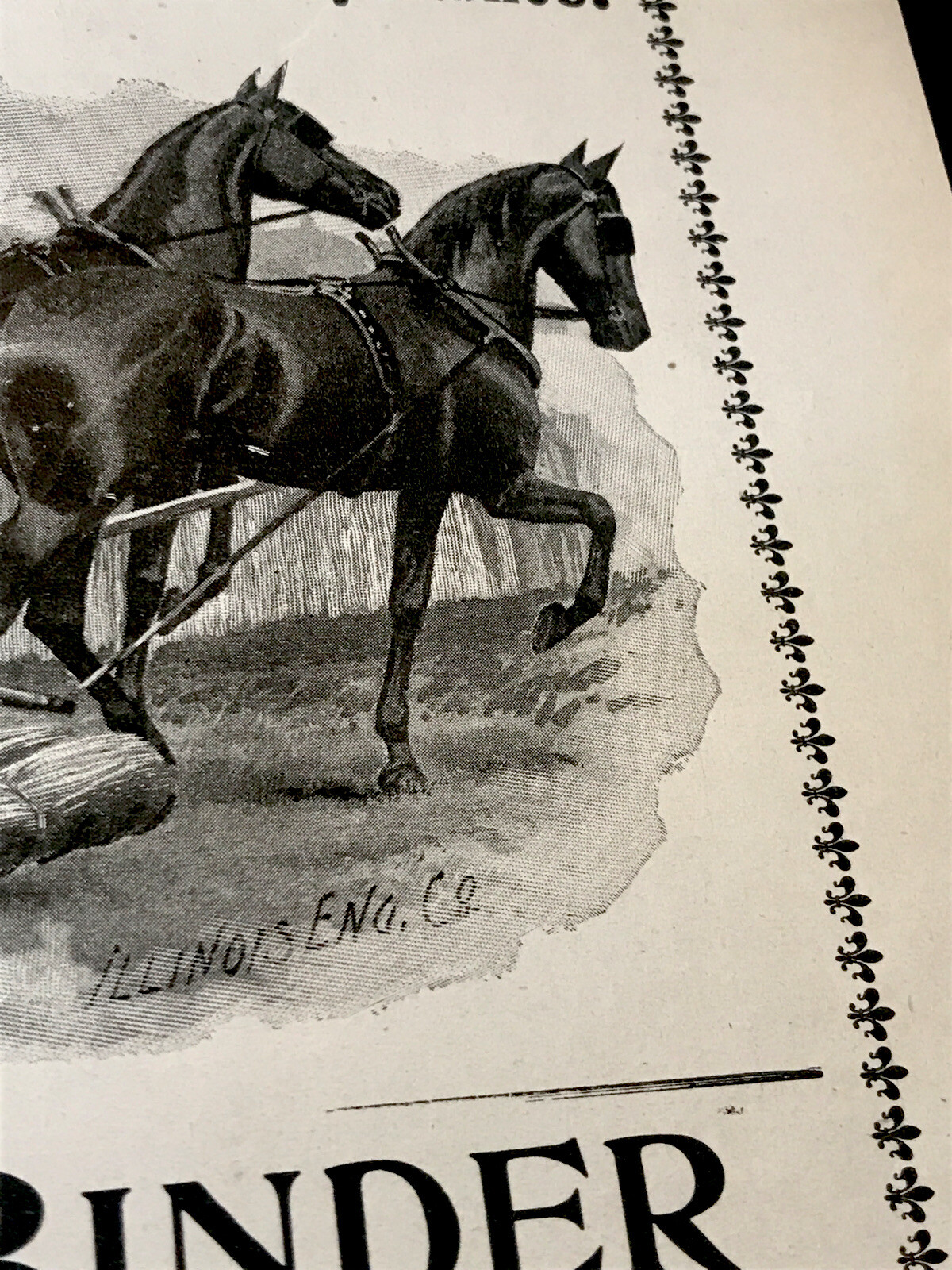ORIGINAL 1897 Plano Farm Implements Advertising – Chicago – 10” X 15”