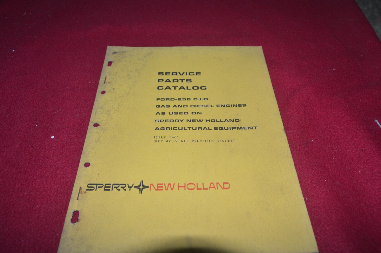 New Holland 256 CI Ford Engine Parts Book Manual BASE