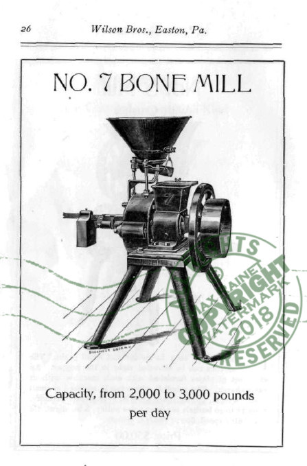 Wilson Bros 1909 CATALOG Grinding Mills + Bone Cutters Samples poultry farm feed