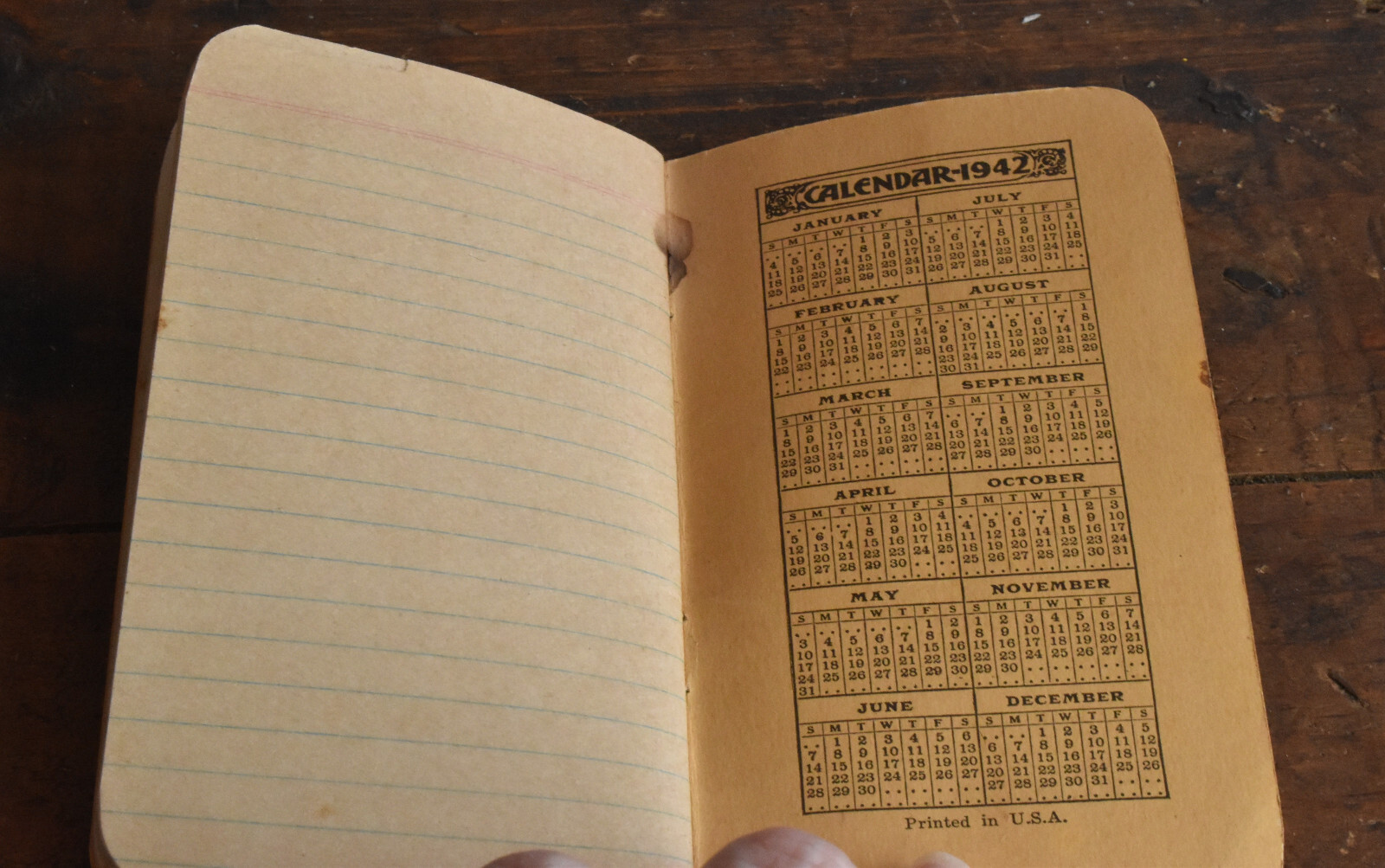 Vintage Armours Big Crop Fertilizers 1941 Pocket Calender Notebook Memo Book