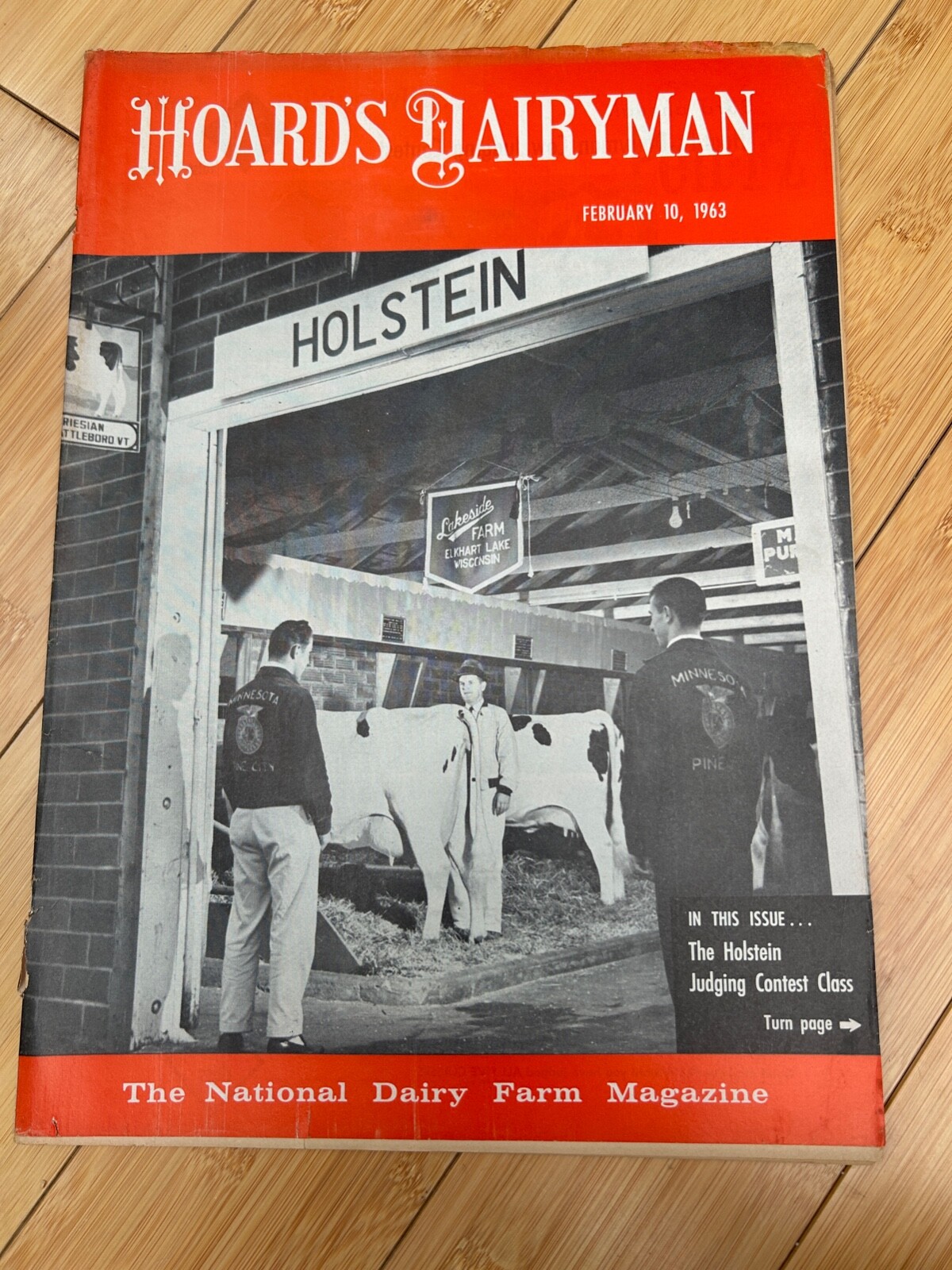 FEB 10 1963 HOARD&rsquo;S DAIRYMAN DAIRY FARM MAGAZINE HOLSTEIN JUDGING CONTEST CLASS