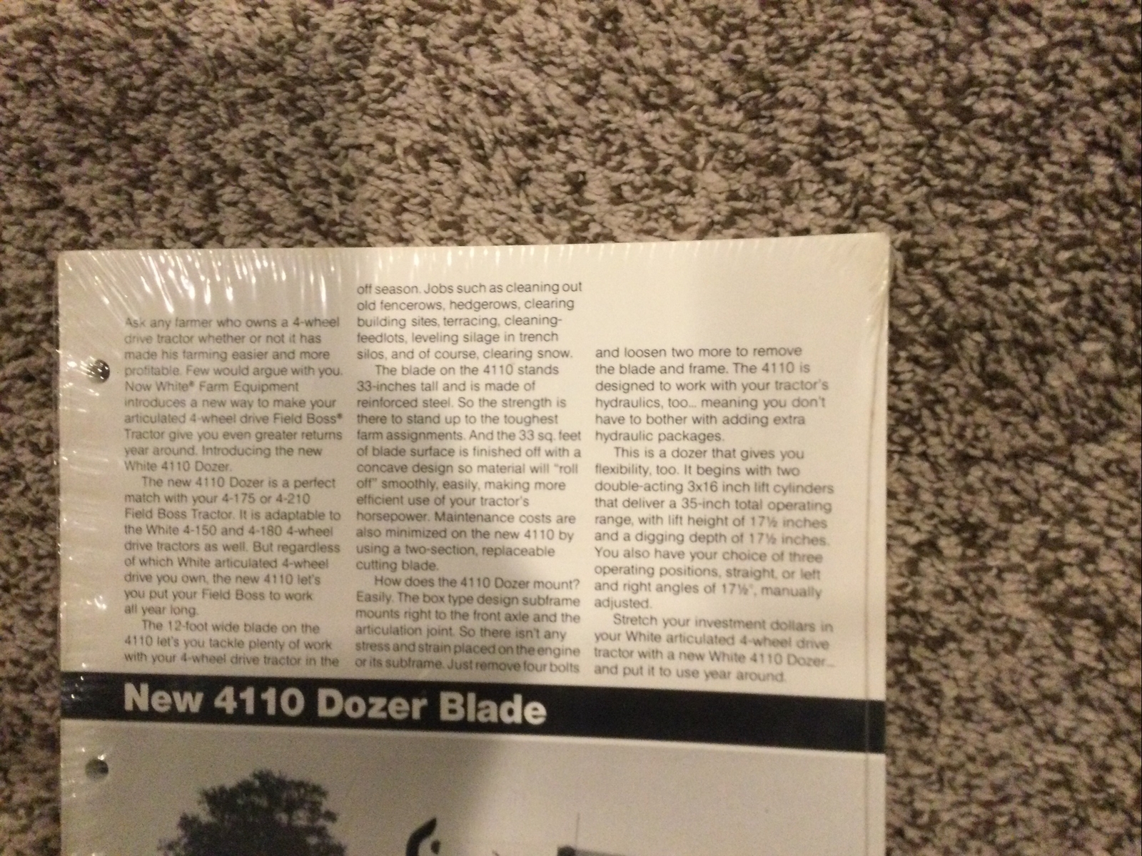 Full Bundle Of White Farm Equipment “new 4110 Dozer Blade” Tractors Brochure
