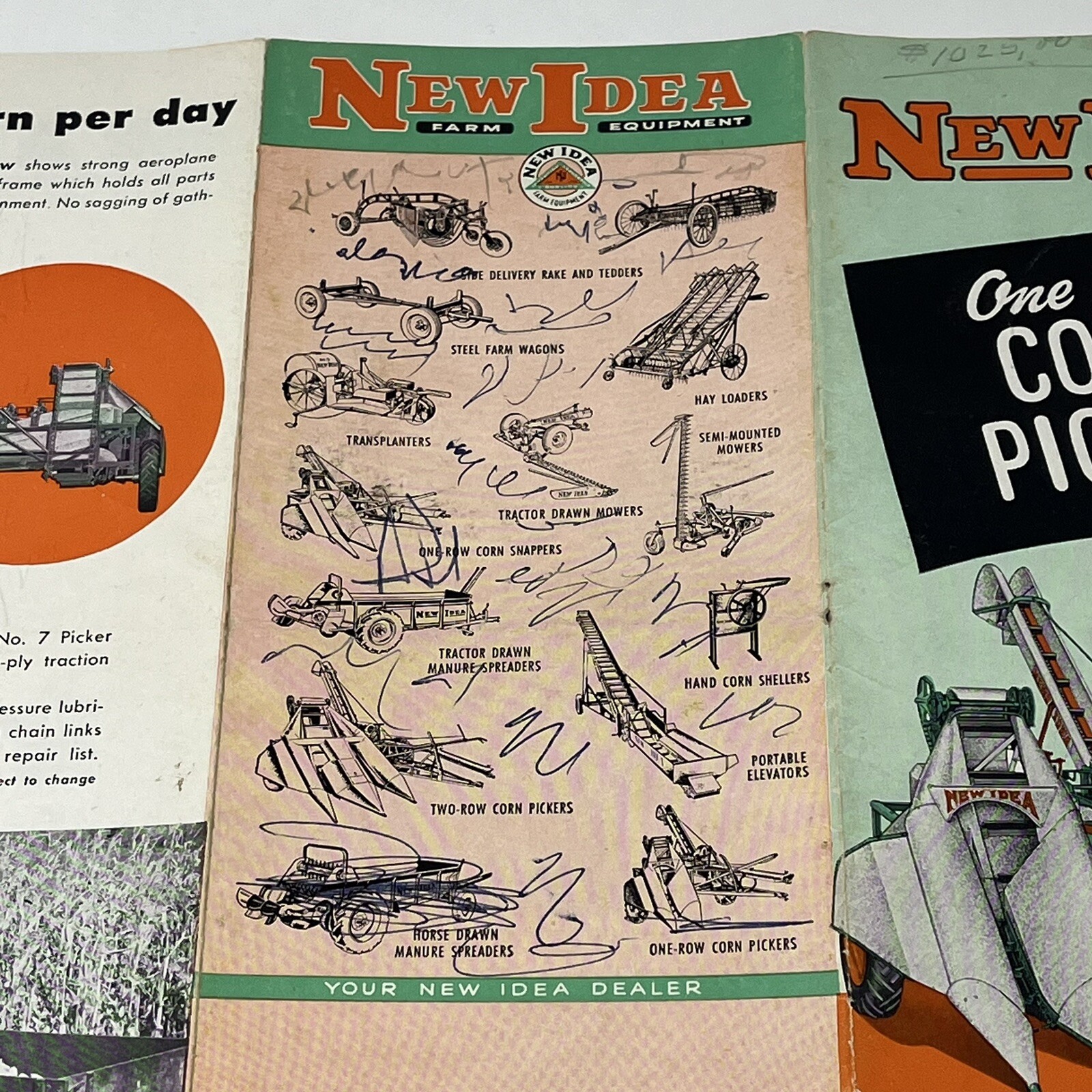 1930&rsquo;s New Idea One Row Corn Picker Brochure Booklet Pamphlet
