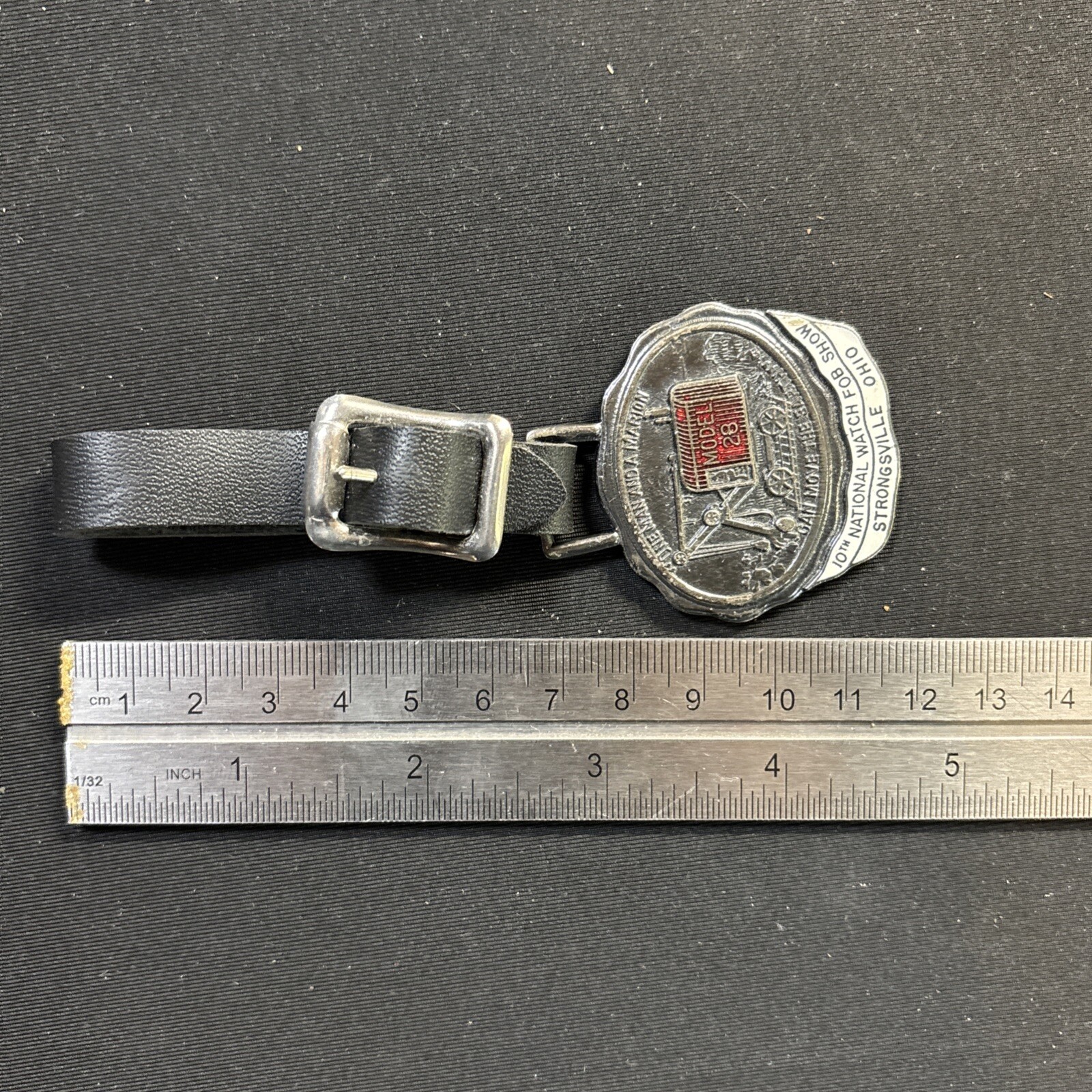 Vintage Pocket Watch Fob Marion 28 Dragline Shovel Crane Strongsville Ohio