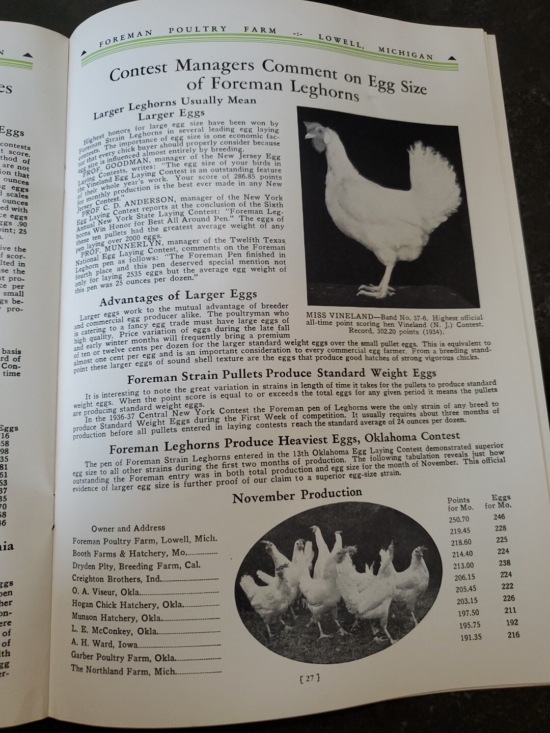 1944 Foreman Poultry Farm Catalog Chickens Beautiful & RARE 🐔