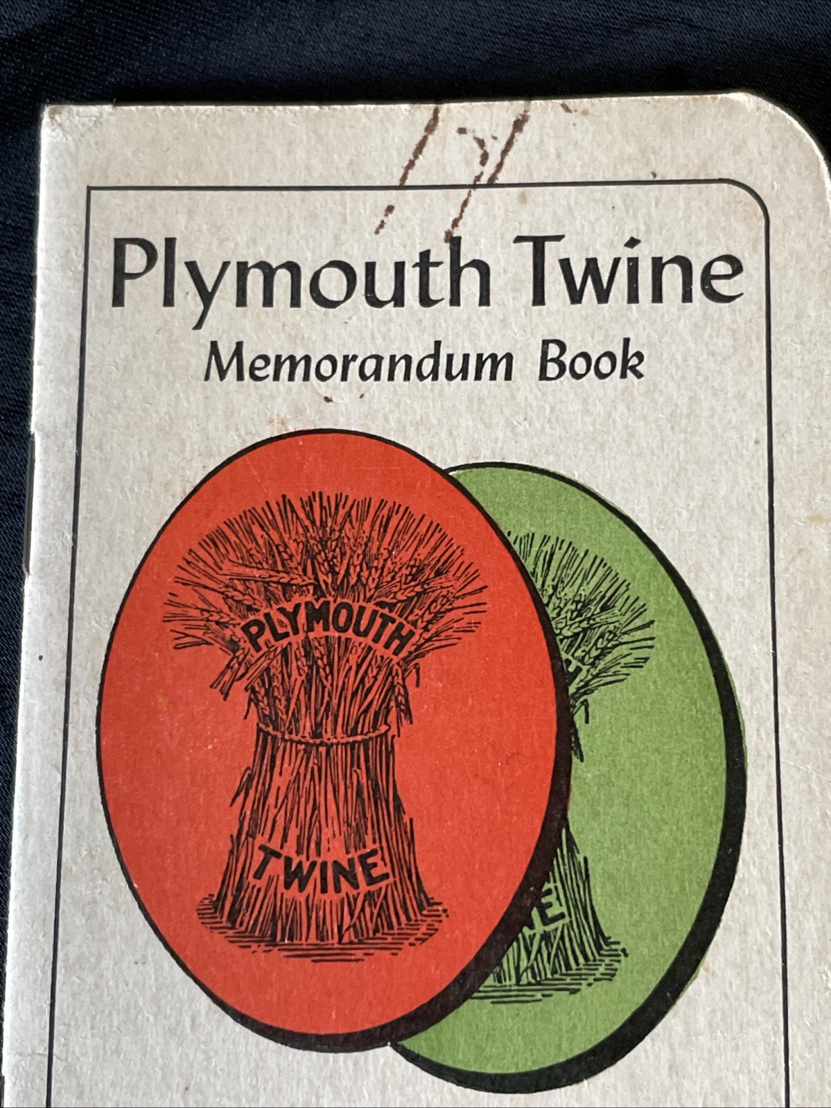 Set Of 2: 1938/39 & 1940/41 Plymouth Binder Twine Cordage Co. Pocket Note Books