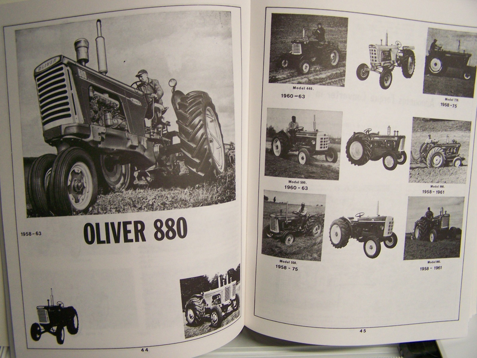 OLIVER/HART/PARR FARM EQUIPMENT DATA BOOK~ADV./BY ALAN C. KING~1898/1975 TRACTOR