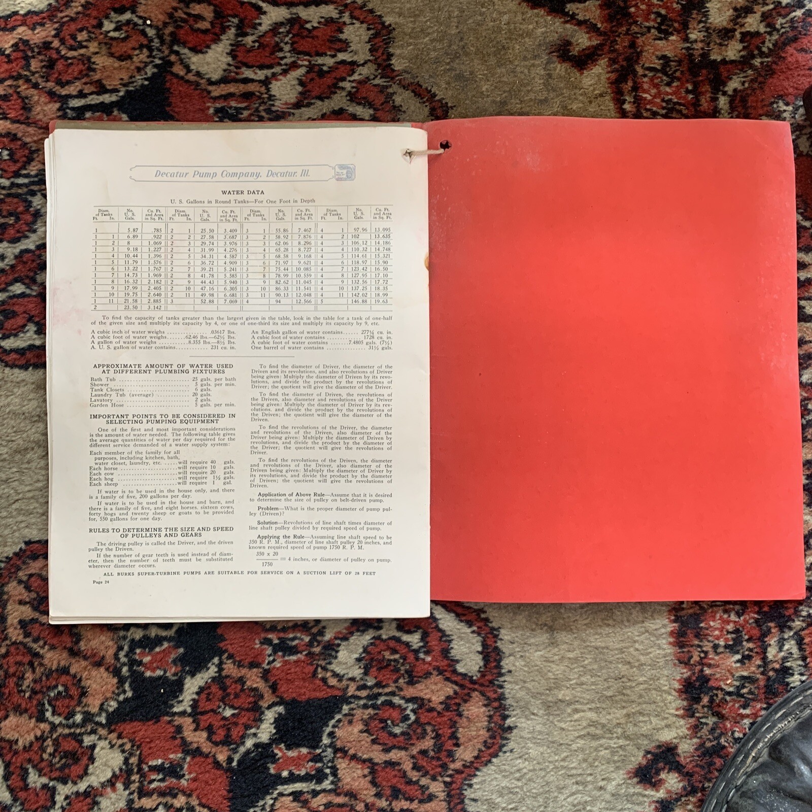 1933 Decatur Pump Company Catalog No 31. Display copy from farm store.