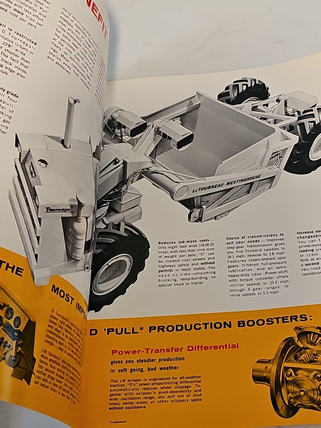 Wabco Le Tourneau D Tournapull Brochure Spec Sheet Foldout