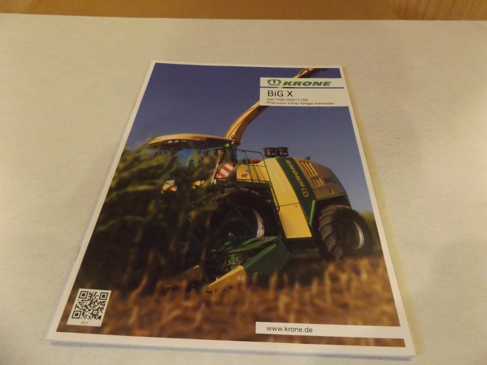 KRONE BIG X 600/700/850/1100 FORAGE HARVESTER. LIT # BIG X-11.13 209008210
