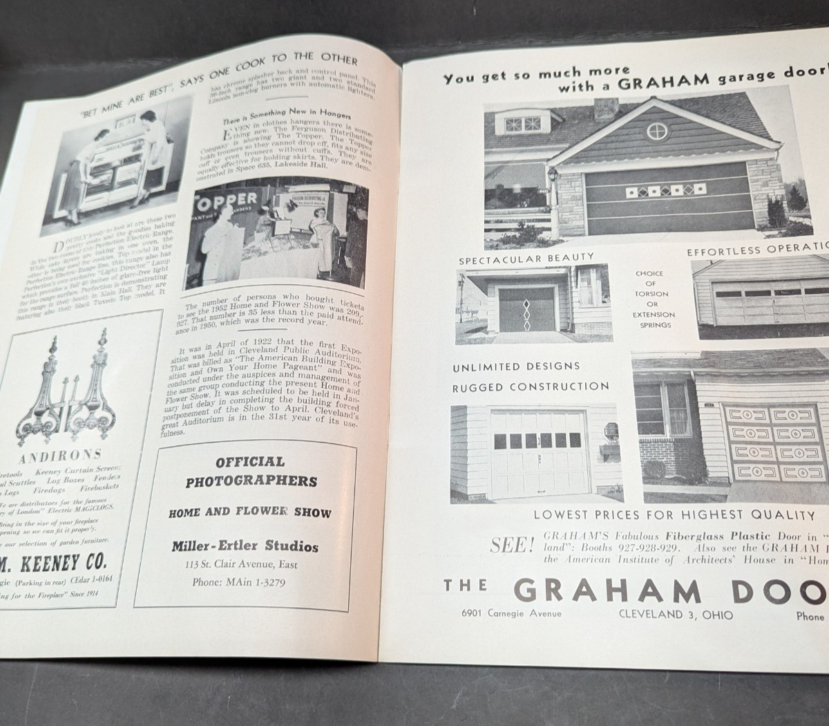 Cleveland Home and Flower Show 1953 Official Directory Show Book Vintage