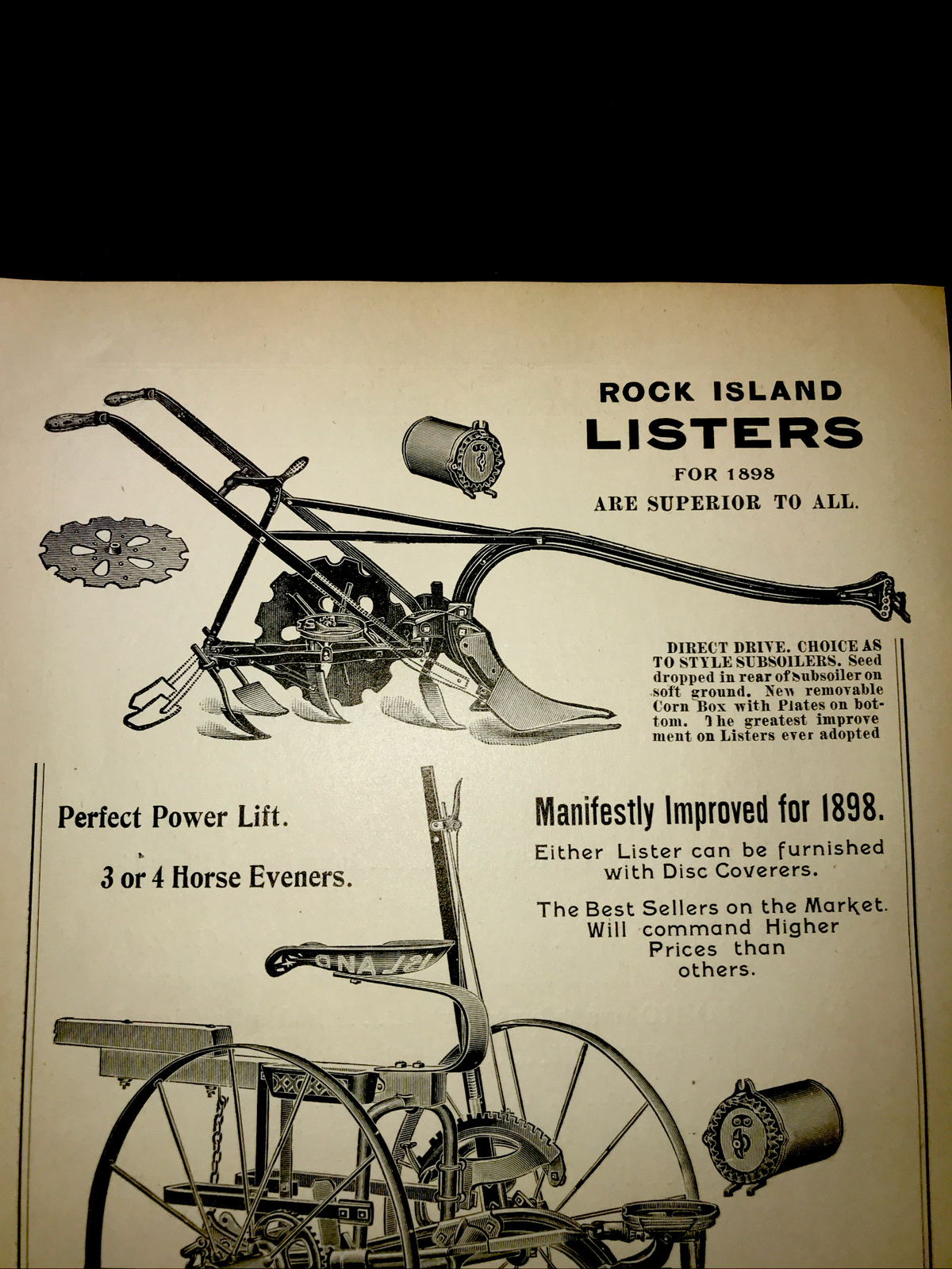 1898 Rock Island Implement Farm Advertising – Kansas City – Missouri