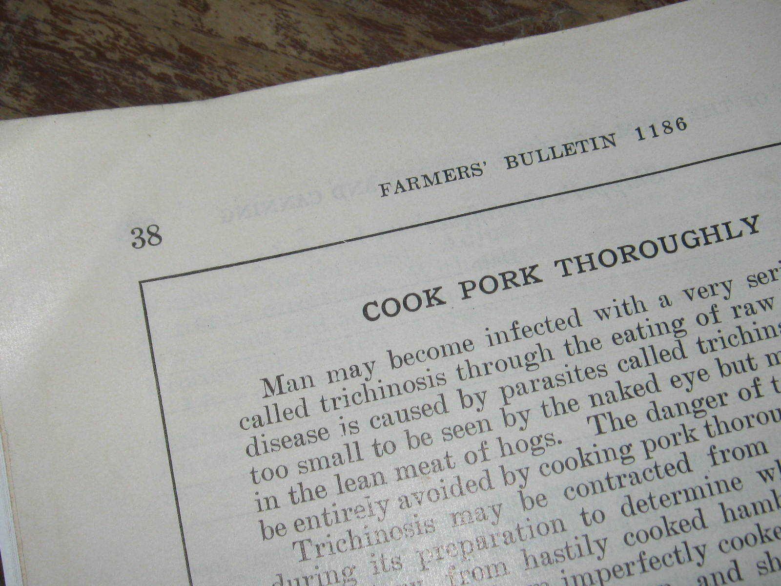 1949 US Agriculture Farmer&rsquo;s Bulletin Pork On The Farm Killing Curing & Canning