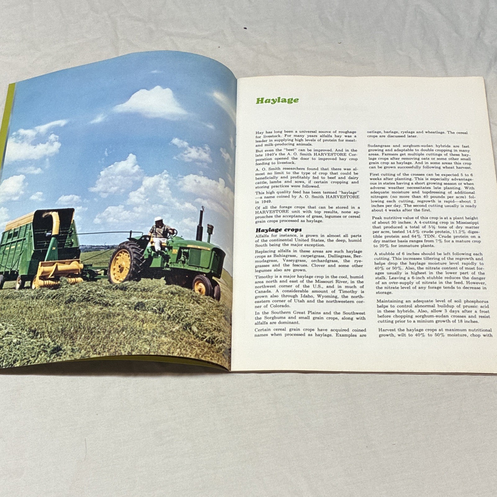Lot of 4, A.O. Smith Harvestore System Haylage Agriculture Advertising Brochures