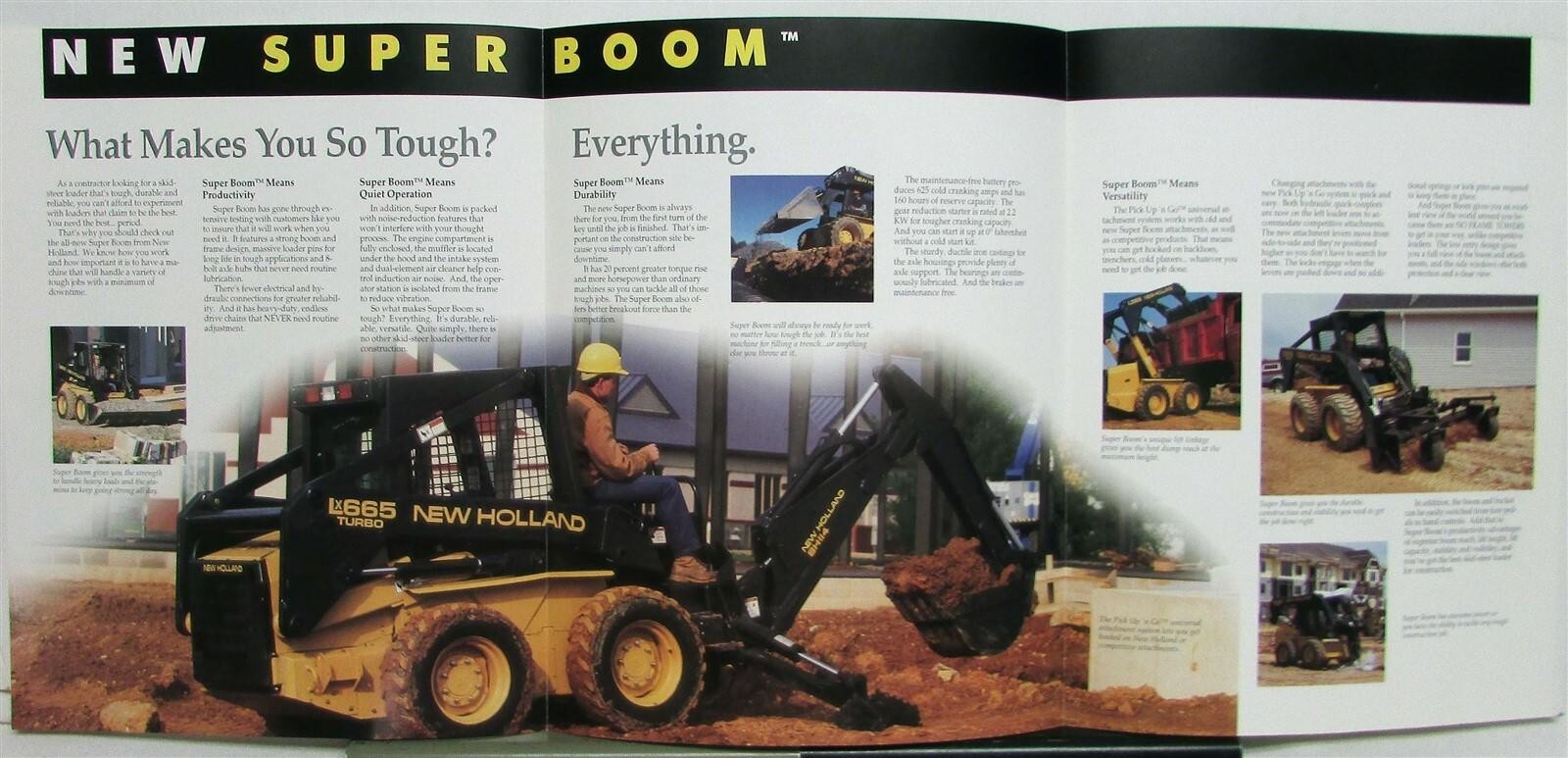 1996 New Holland Skid Steer Loaders Superboom Construction Sales Tri-Folder