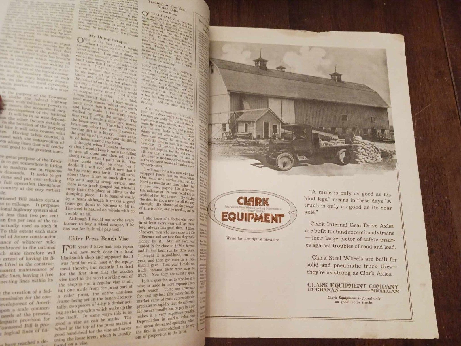 Vintage Magazine Power Farming September 1919 Holt Caterpillar Ads Photos