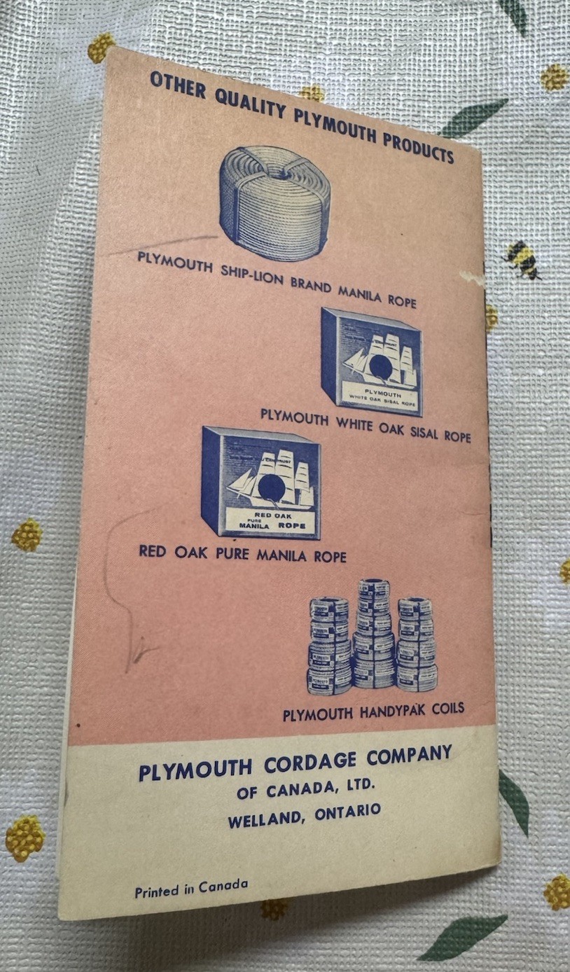 Vintage Plymouth Red Top Baler Twine Farm Advert Pocket Guide Book, Welland Ont.