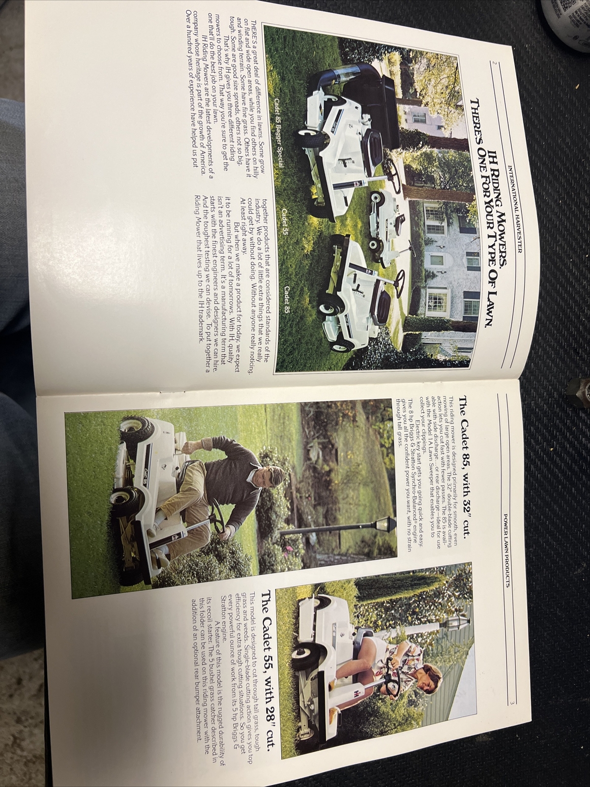 1975-1985 International Cadet Riding Mowers Brochure