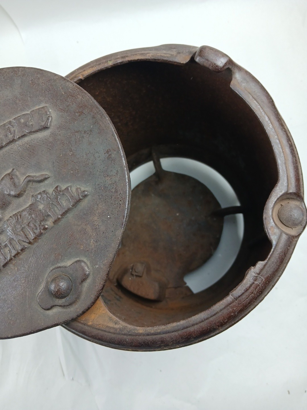 Antique John Deere Moline ILL Cast Iron Corn Planter Seed Box Lid Farm Sign