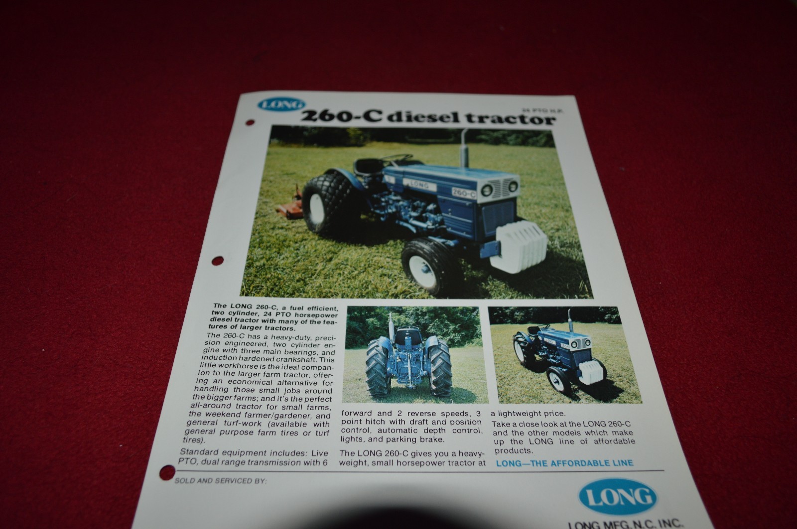 Long 260-C Tractor Dealer&rsquo;s Brochure DCPA