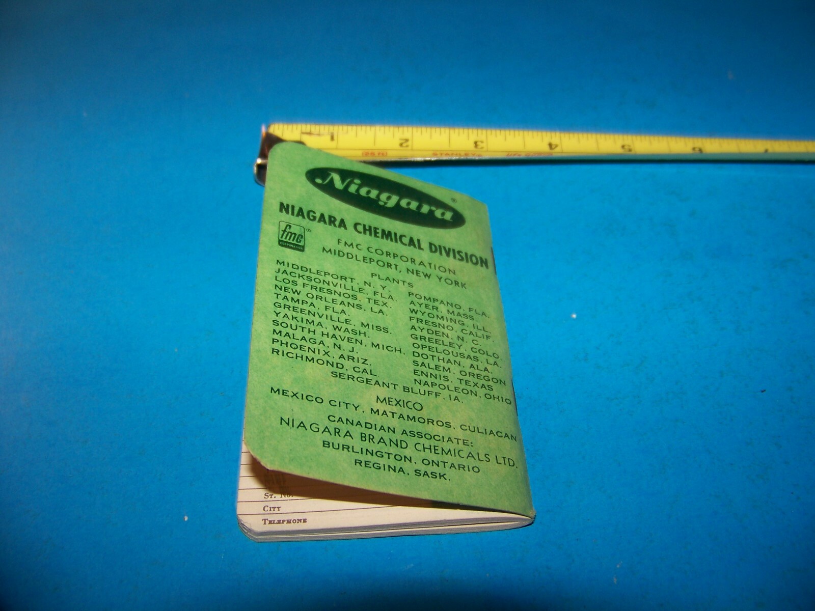 Niagara Brand Farmers « Daily Reminder » Memo Booklet Vintage 1968